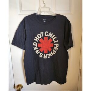 Red Hot Chili Peppers Tee Shirt Large Logo T-shirt Classic Lalapalooza Rock Band
